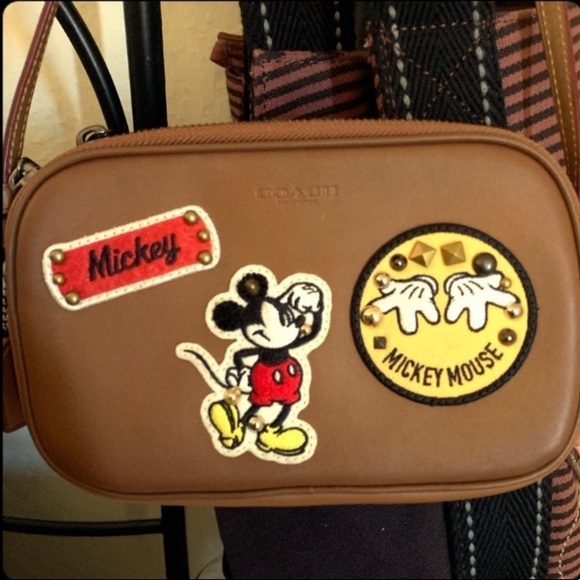 Coach Handbags - 👜 ⭐️SOLD⭐️Coach Saddle Color Mickey Mouse Patches